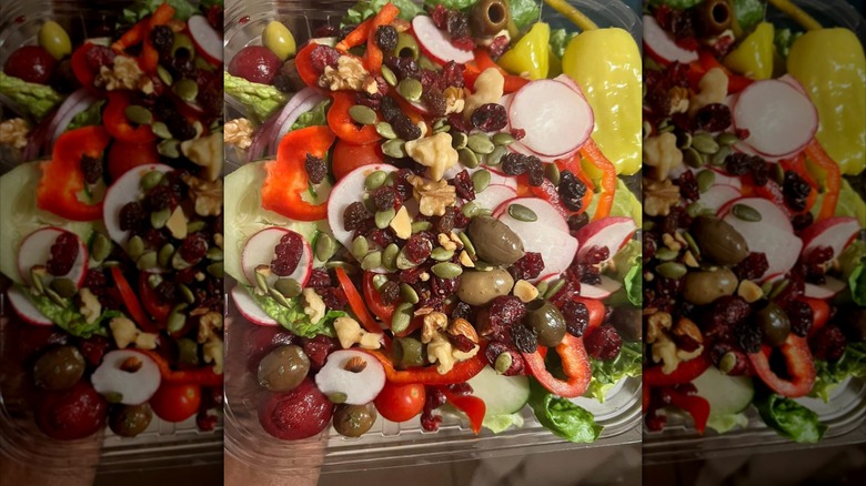 A massive to-go salad from Jason's Deli