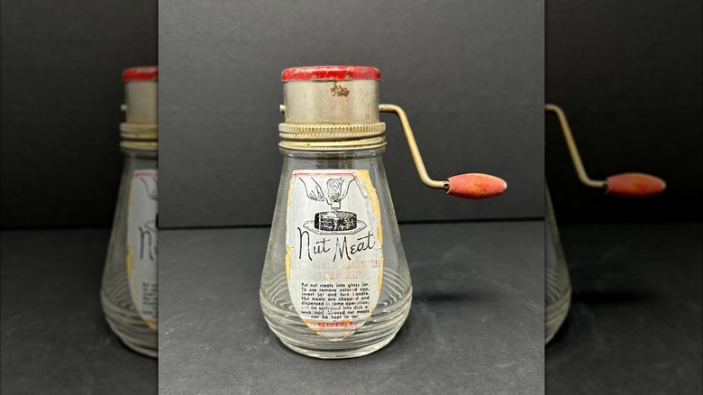 A vintage nut grinder.