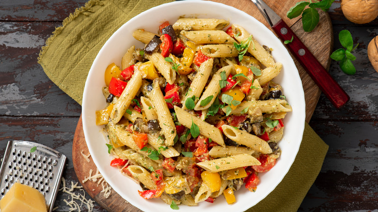 pasta with cheese grater
