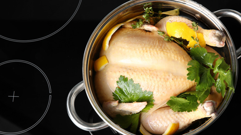 Whole chicken in brine