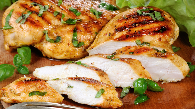 Sliced chicken breast