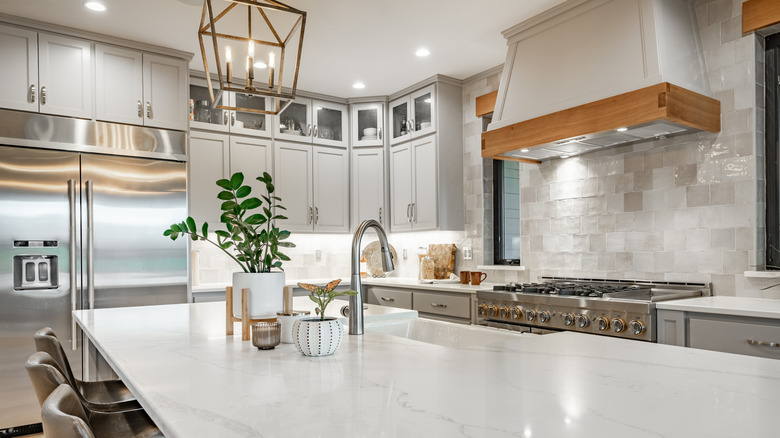 clean white kitchen