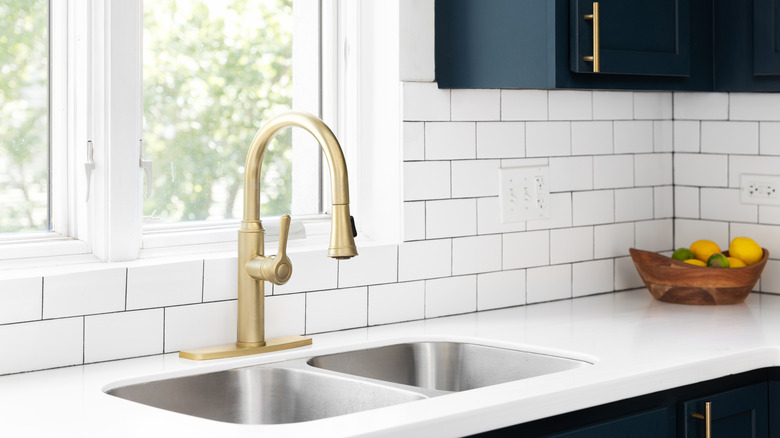 white subway tile backsplash
