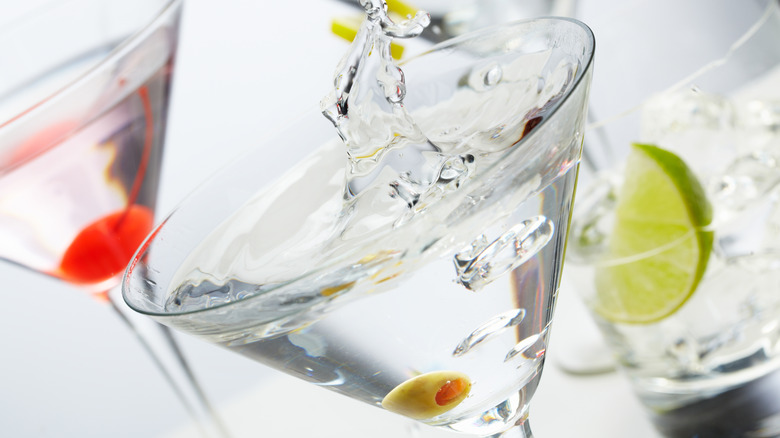 vodka cocktails with garnishes