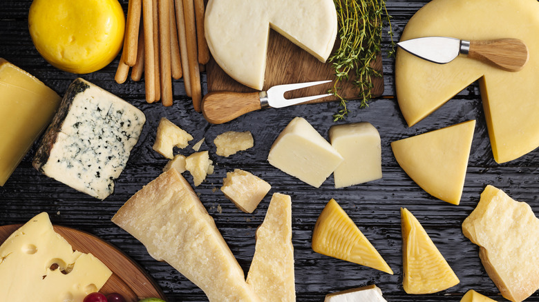 Cheese on a board