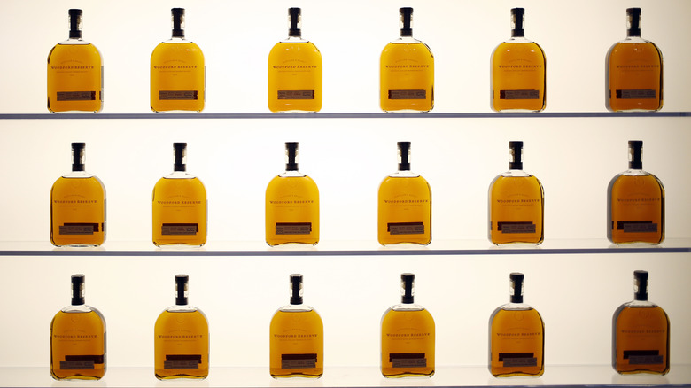 three rows of woodford reserve bottles