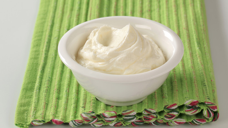 mascarpone cheese in bowl
