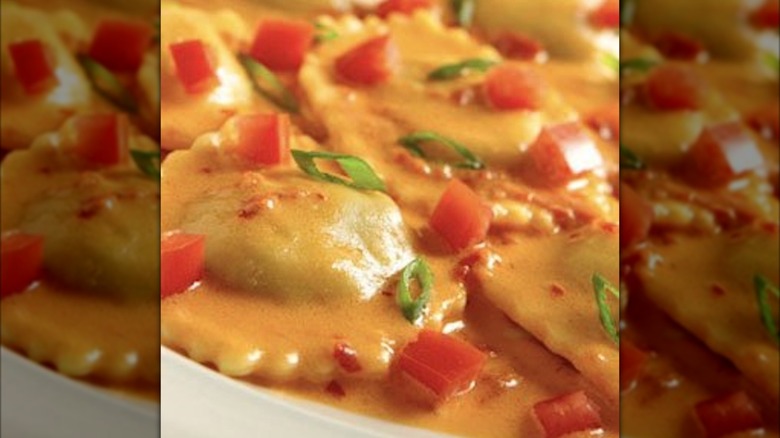 Mushroom ravioli with truffles