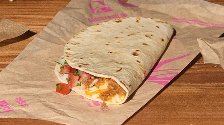 a Meximelt on a Taco Bell wrapper