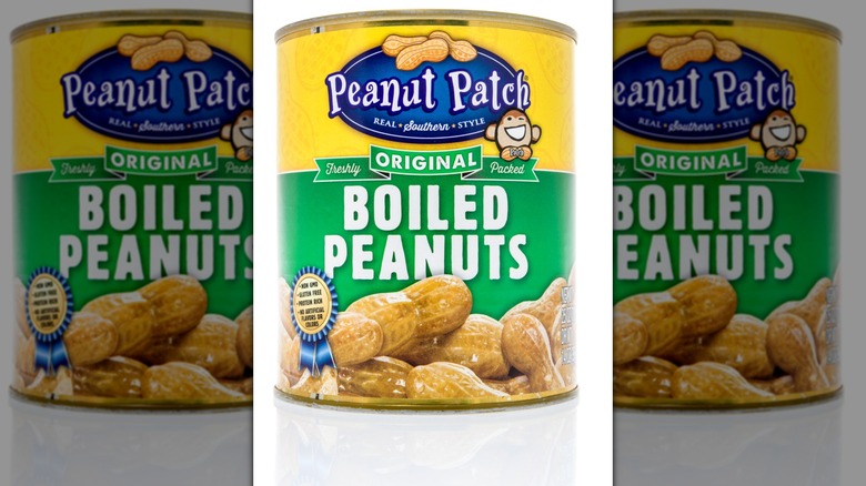 A can of Peanut Patch boiled peanuts