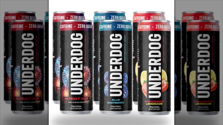 A variety of Underdog Performance Drinks