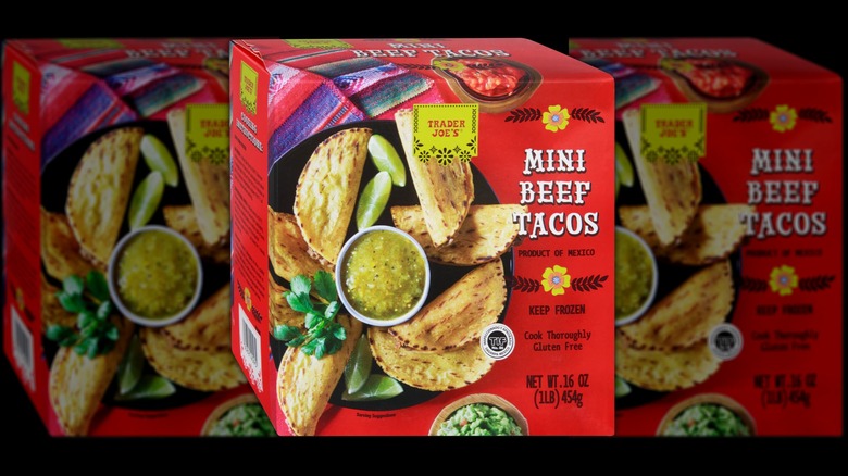The Trader Joe's Mini Beef Tacos package