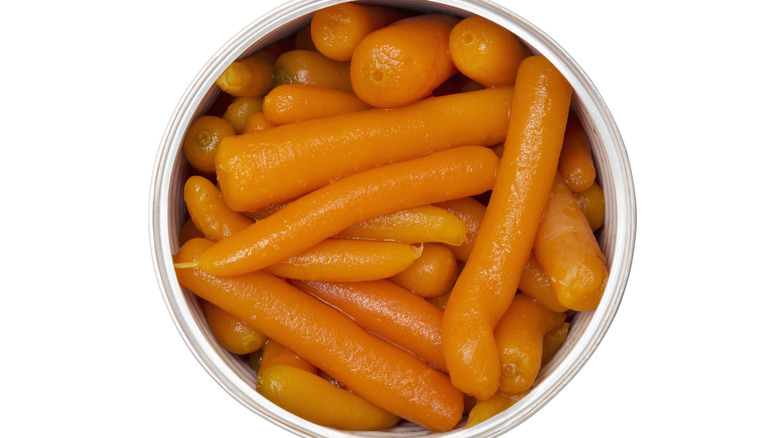 Open can of carrots