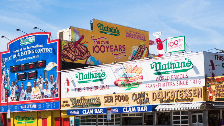 Nathan's Famous restaurant at Coney Island