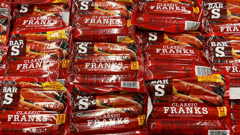 Display case filled with Bar-S Classic Franks