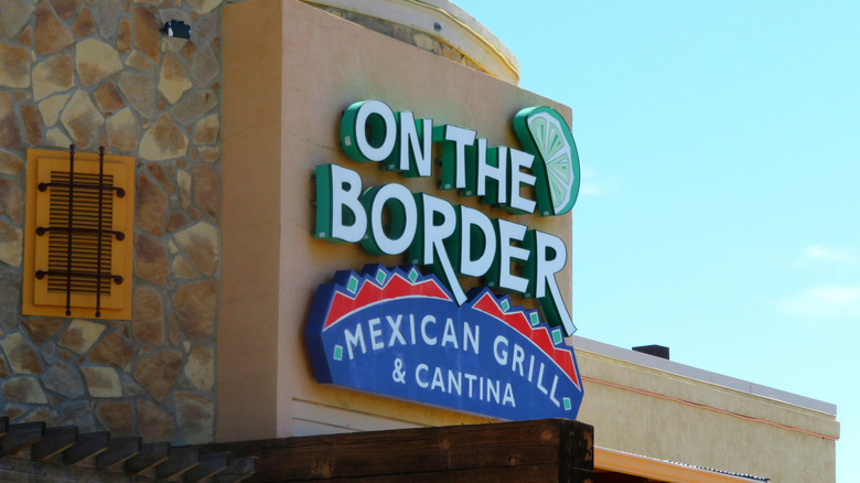 On the Border restaurant front view from outside on a sunny day