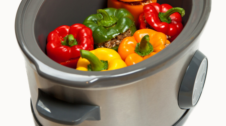 Stuffed peppers in a crock pot