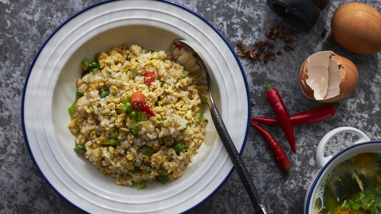 bowl of egg-fried rice
