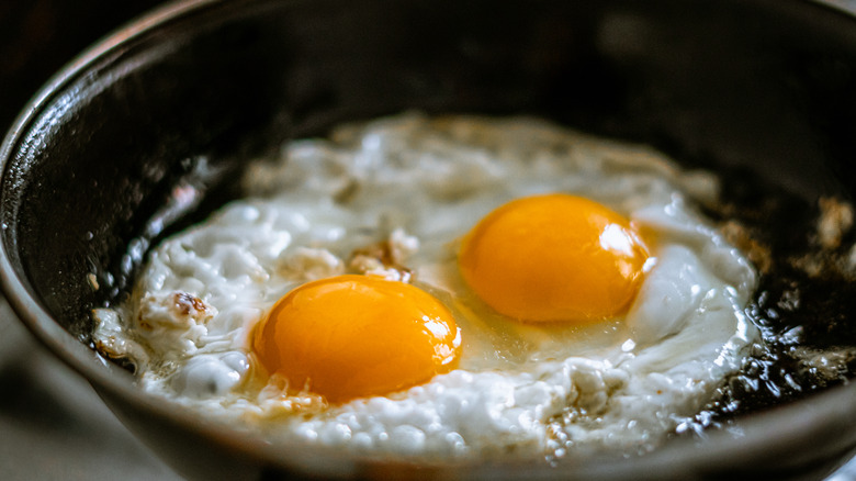 eggs in a pan