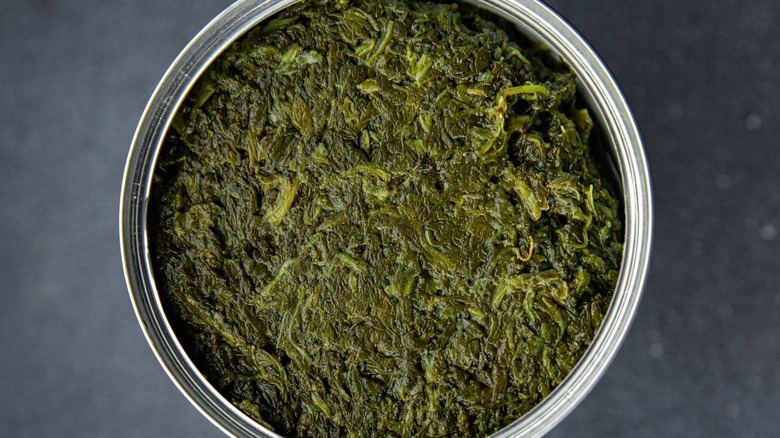 Open can of spinach