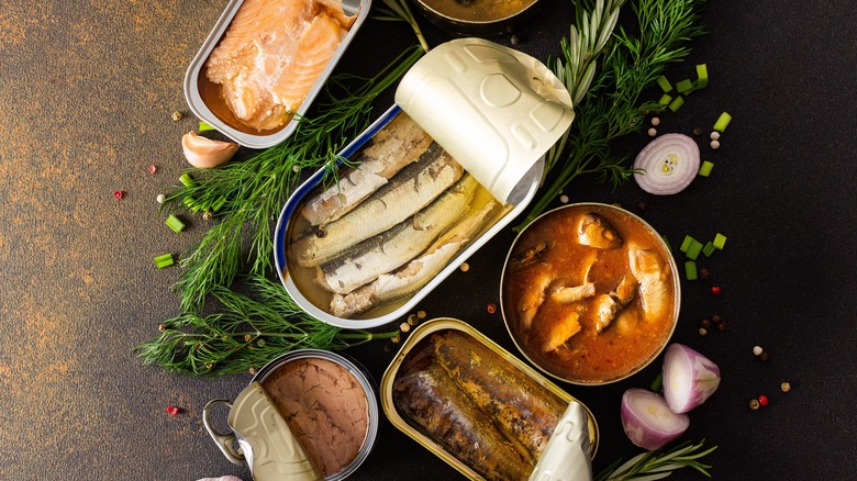 canned fish tins