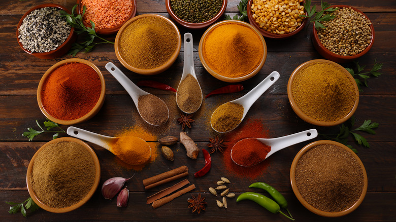 spices laid out