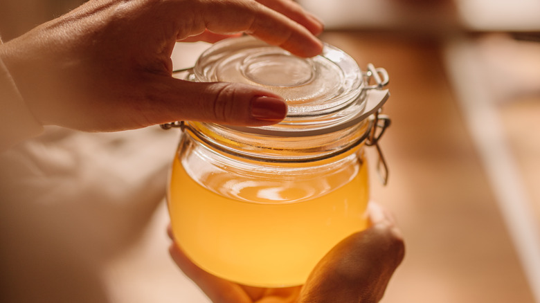 ghee in a jar