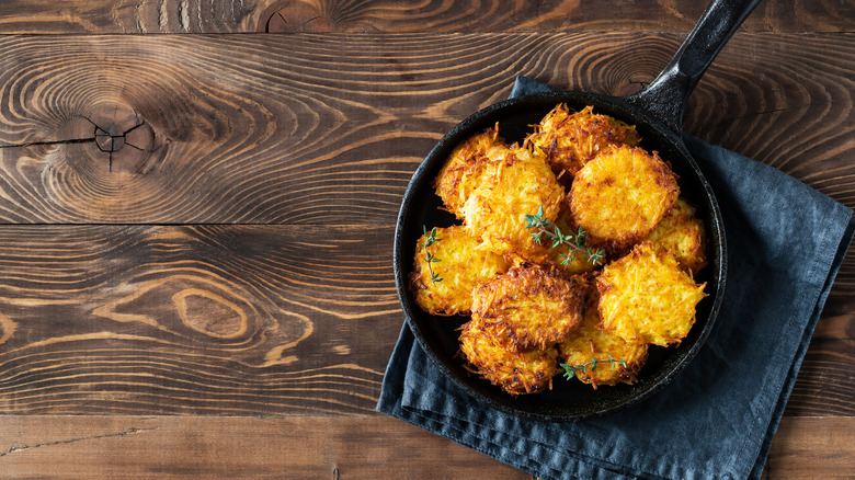 hash browns ready to be served