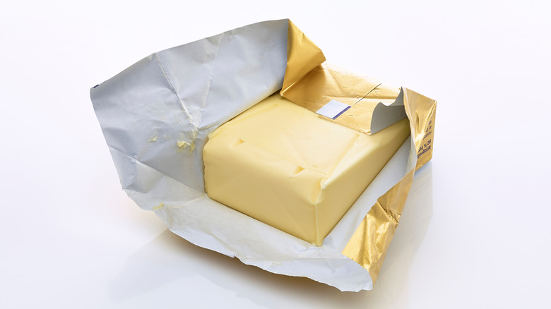 open stick of butter