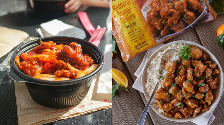 Comparing Panda Express and Trader Joe's orange chicken