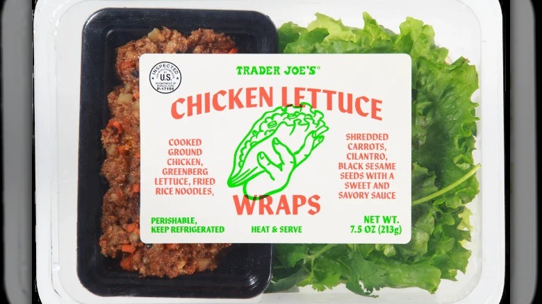 A package of Trader Joe's Chicken Lettuce Wraps