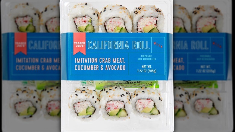 A package of Trader Joe's California Rolls