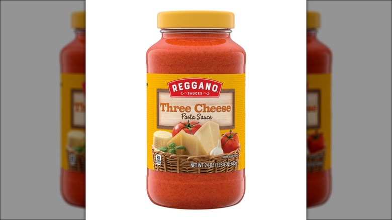 Reggano Three Cheese Pasta Sauce from Aldi.