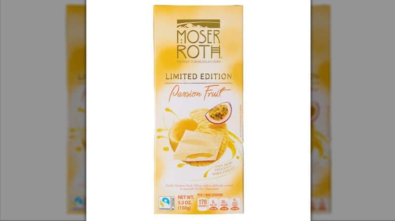 Moser Roth White Chocolate with Passion Fruity Filling from Aldi.