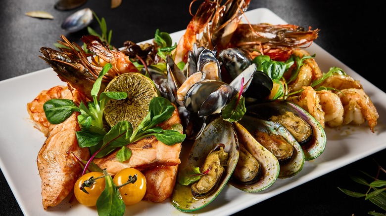a platter of seafood