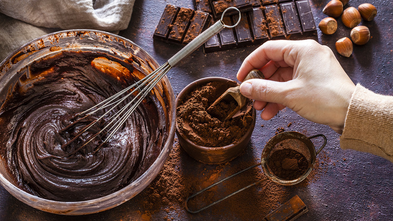 brownie mix and ingredients