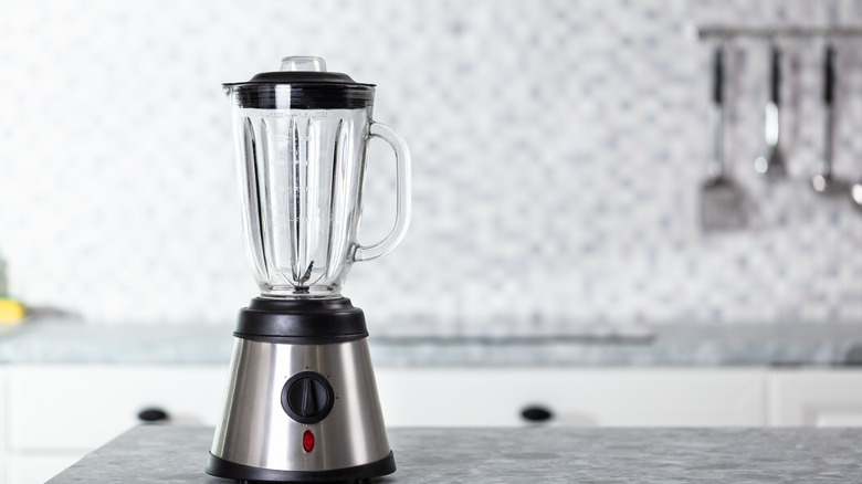 close up of jug blender