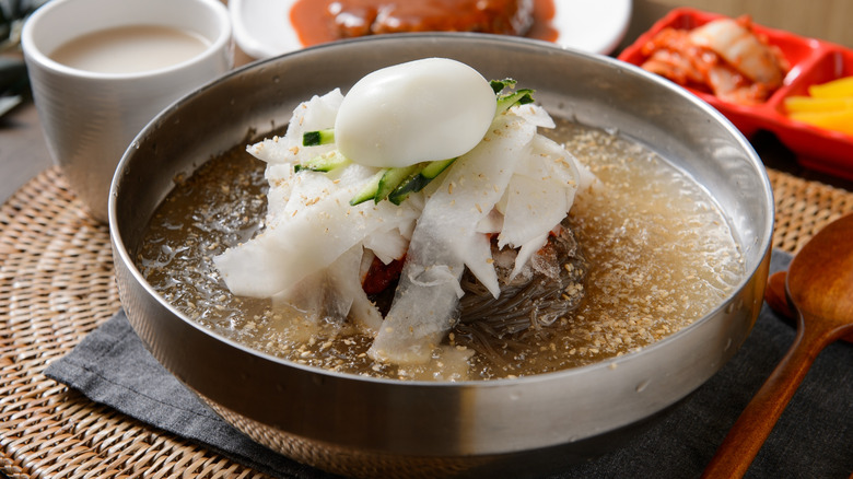 A bowl of mul naengmyeon.