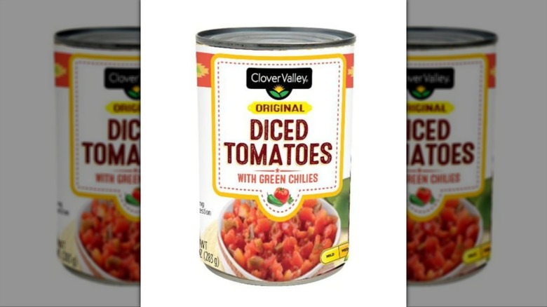 Clover Valley Mild Diced Tomatoes with Green Chilies