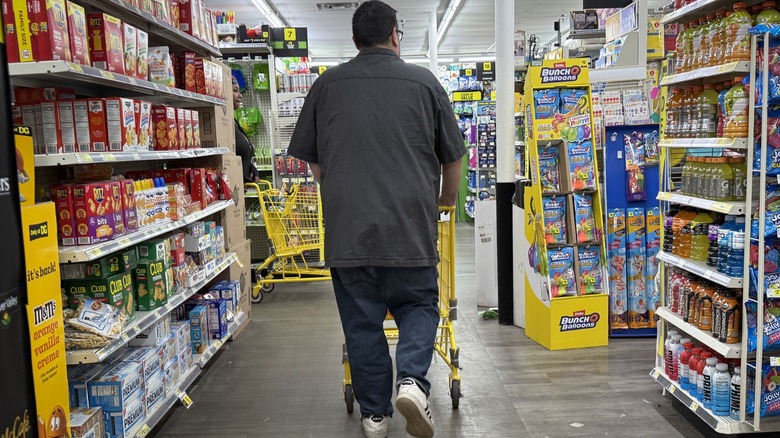 A shopper at Dollar General