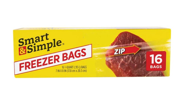 Smart & Simple quart zipper freezer bags