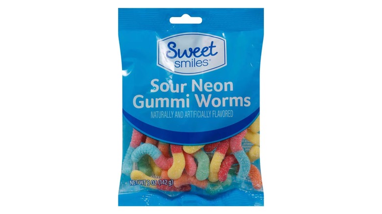 Sweet Smiles Sour Neon Gummi Worms