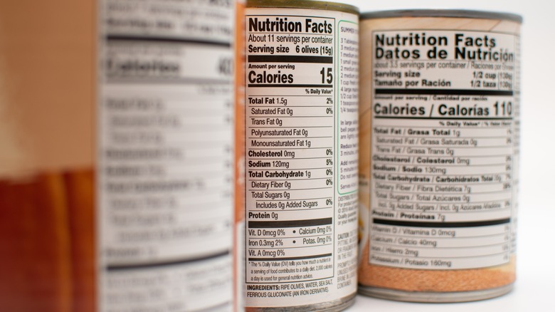 nutrition labels