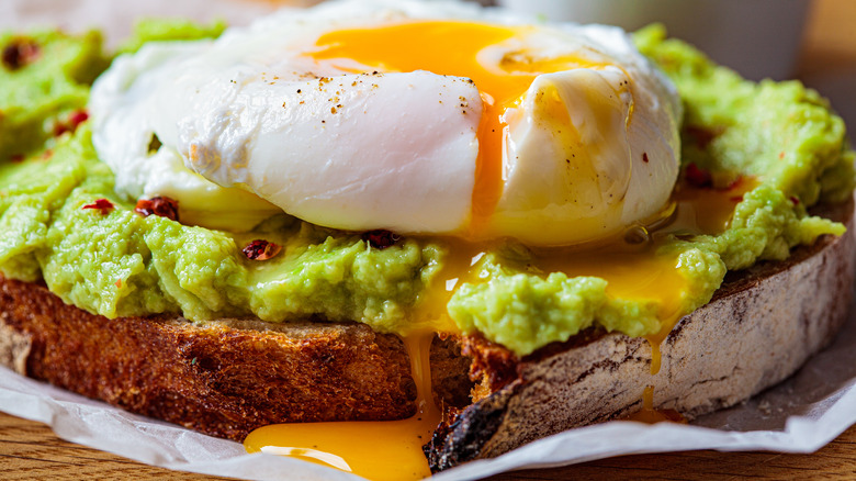 poached egg on avocado toast