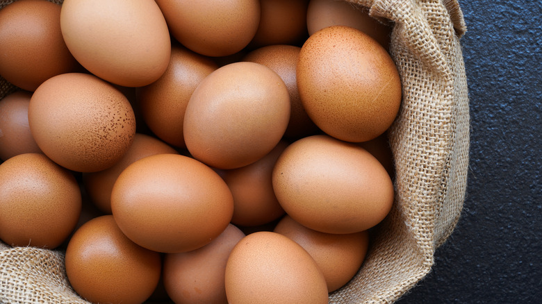 eggs in a sack