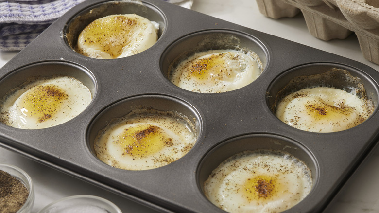 oven baked poached eggs