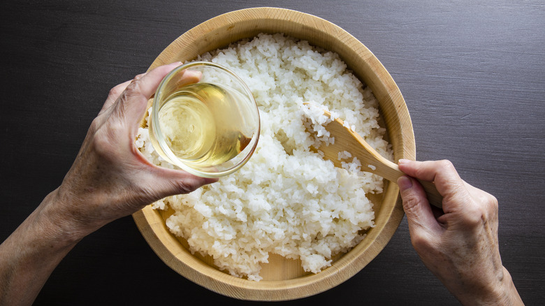 making sushi rice