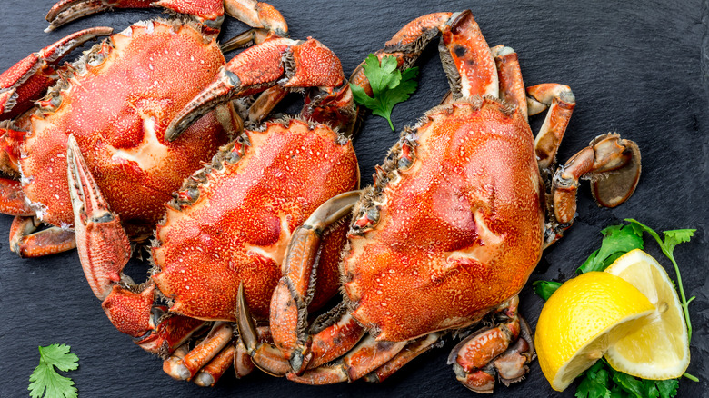 Cooked crab