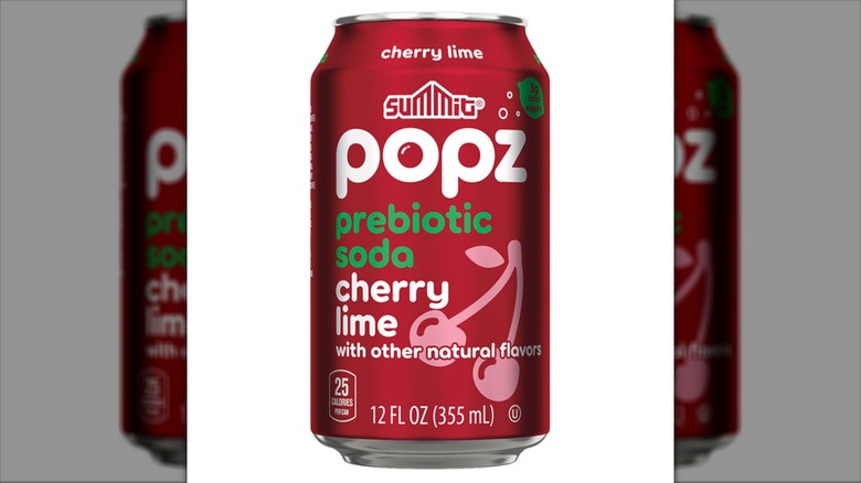 A can of Summit Prebiotic Cherry Lime Flavored Soda from Aldi
