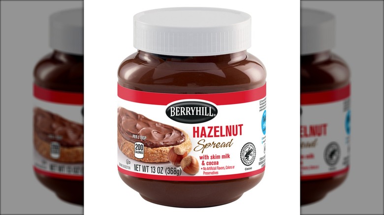 A jar of Berryhill Hazelnut Cocoa Spread from Aldi